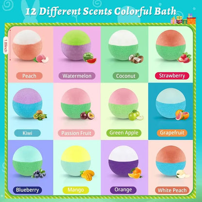 🐰Easter Surprise Bath Bombs for Kids (24-Pack)🌿 Non-Toxic & Safe for Kids 👶