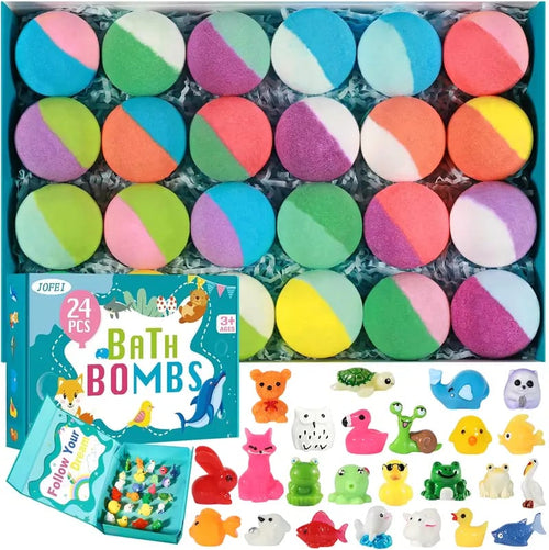 🐰Easter Surprise Bath Bombs for Kids (24-Pack)🌿 Non-Toxic & Safe for Kids 👶